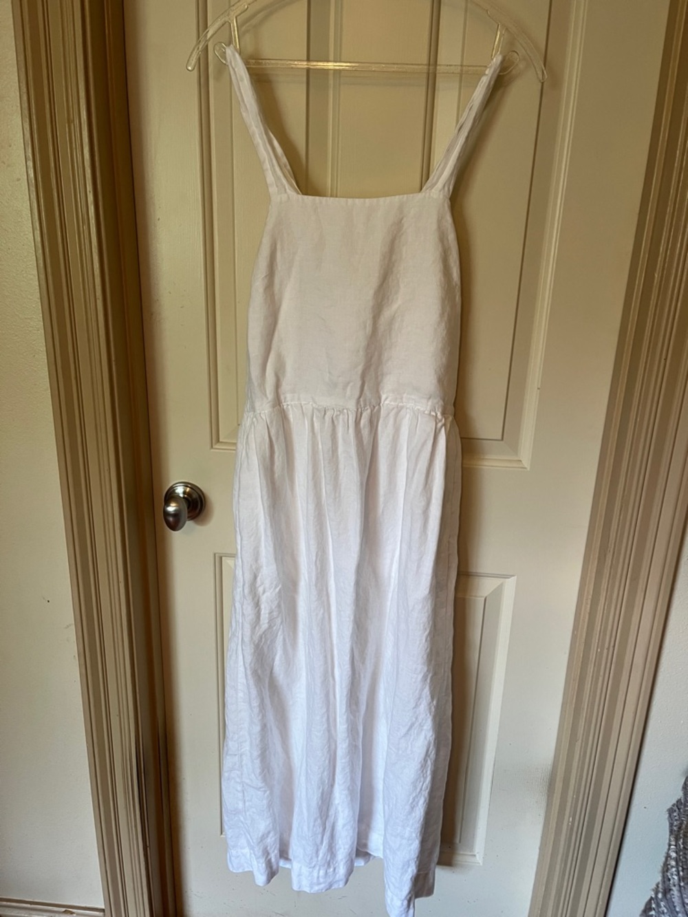 White Linen Midi Sundress